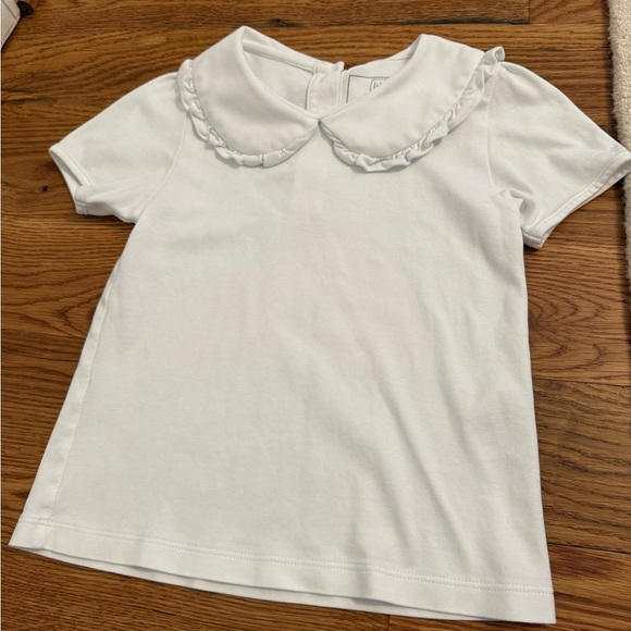 Lila and Hayes Pima Cotton White Girls Shirt with Peter Pan Collar size 6 - Picture 1 of 8